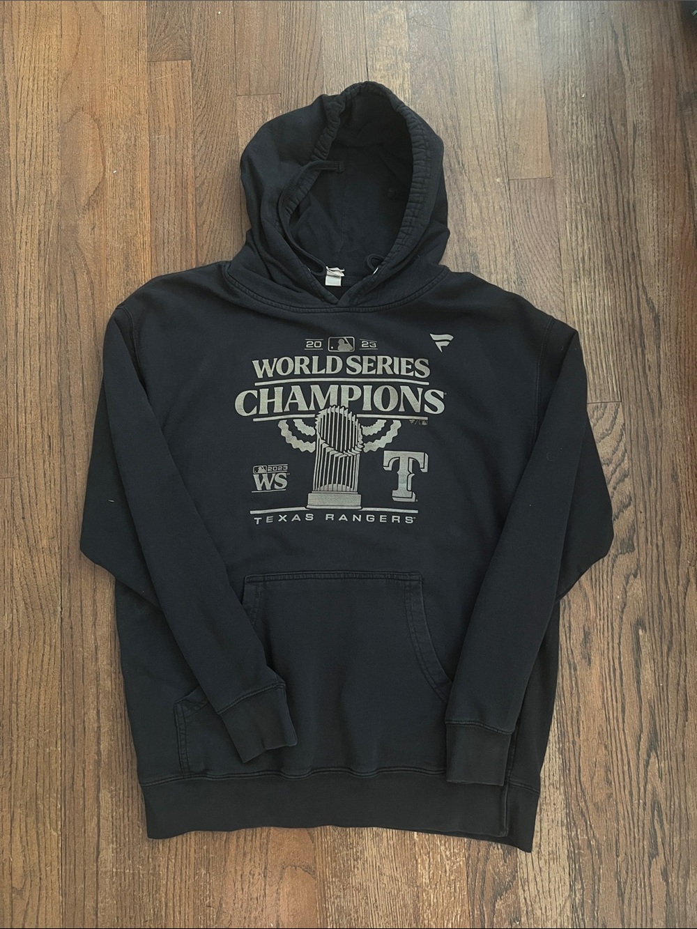 Fanatics Texas Rangers World Series Champions Hoodie in Black